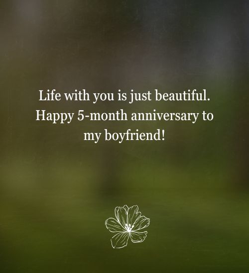 5 Months Anniversary Message for Boyfriend