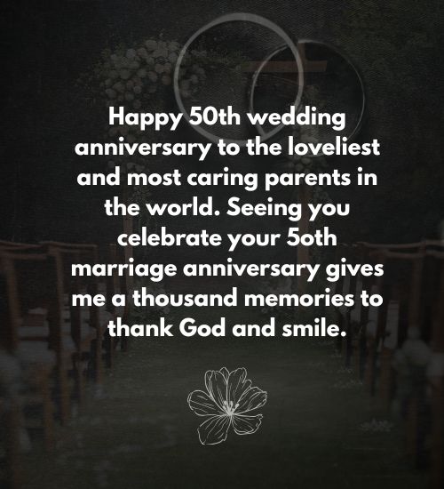 50th Wedding Anniversary Wishes for Parents