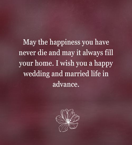 Advance Wedding Messages