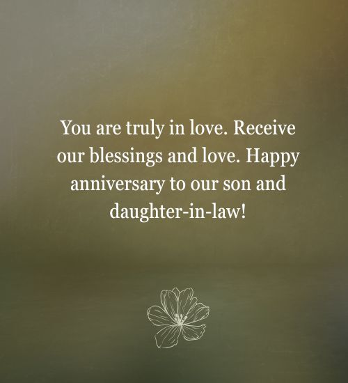 Anniversary Message for Son and Daughter in Law