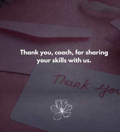 Appreciation Message for Coach Appreciation Message for Coach