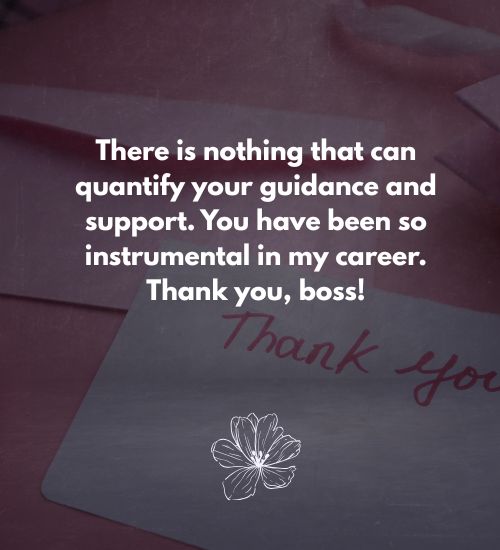 Appreciation Message for boss