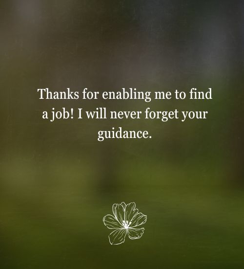 Appreciation Messages for Support