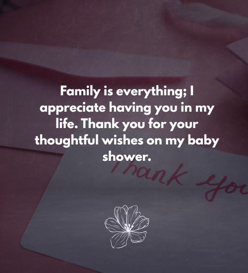 Baby Shower Thank You Messages for Family