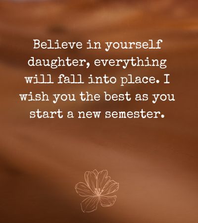 Back to School Messages for Daughter