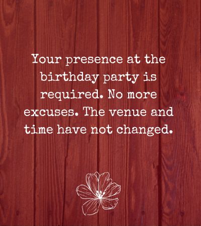 Birthday Invitation Messages