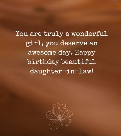 Birthday Wishes for Daughter In Law