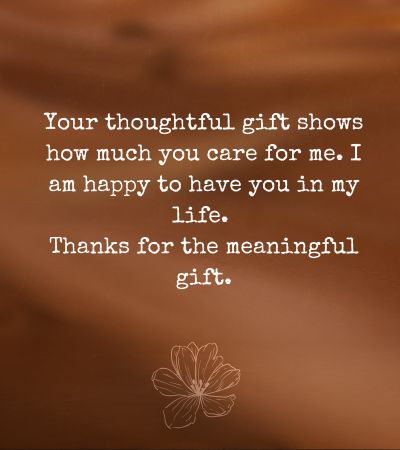 Birthday gift thanks messages