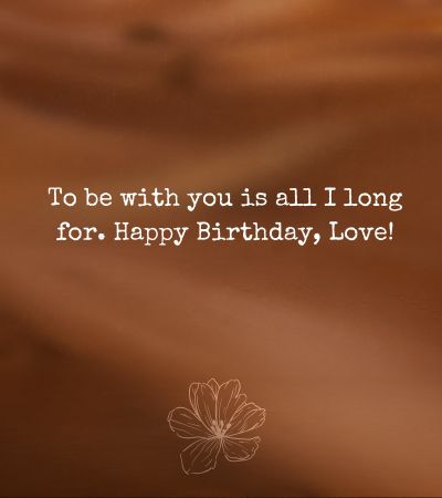 Birthday quotes for love