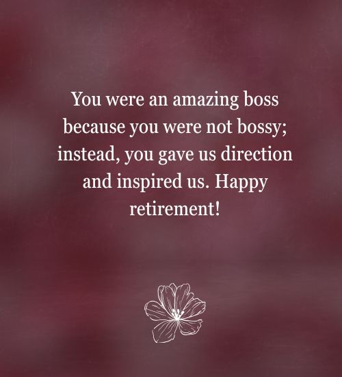 Boss Retirement Wishes
