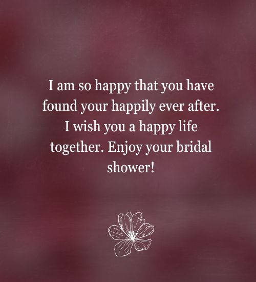 Bridal Shower Message for a Friend
