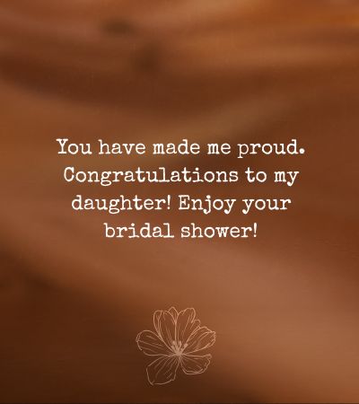 Bridal Shower Messages for Daughter