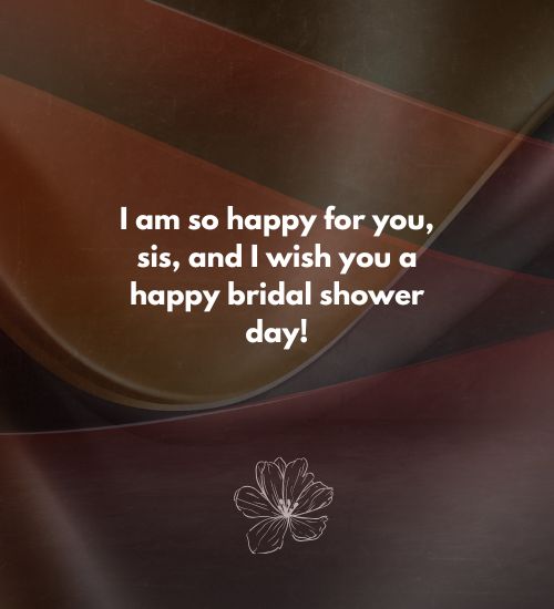 Bridal Shower Wishes for Sister