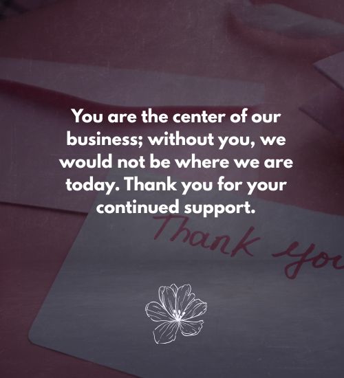 Business Thank You Messages to Customers