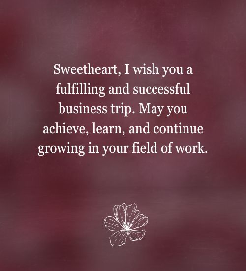 Business Trip Wishes for Husband