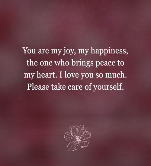 Caring Messages for Wife