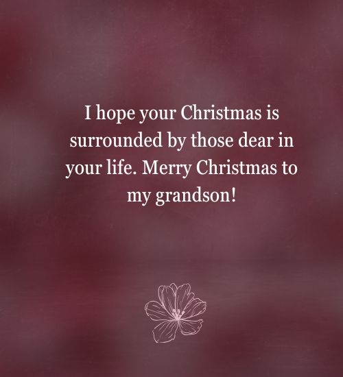 Christmas Message for Grandson 