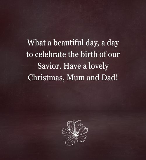 Christmas Message to Parents