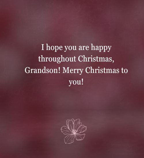 Christmas Messages for Grandson