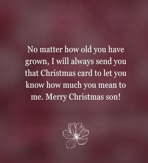 Christmas Messages for Son