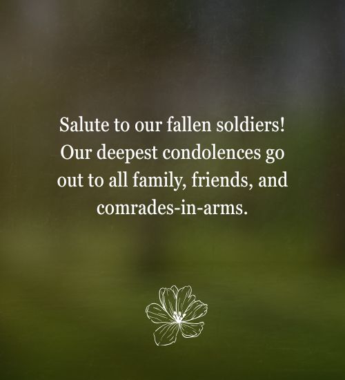 Condolence Messages for Soldiers