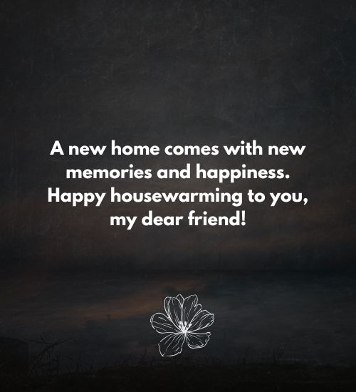 Congrats on your new home