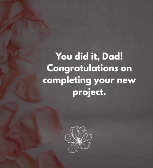 Congratulations Dad from Daughter