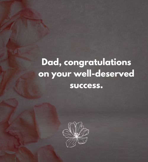 Congratulations Dad from Son