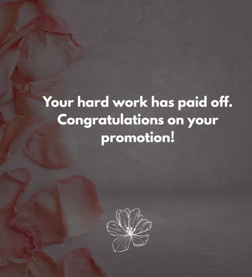 Congratulations on your Promotion Congratulations on your Promotion