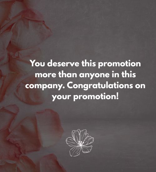 Congratulatory Message on Promotion Congratulatory Message on Promotion