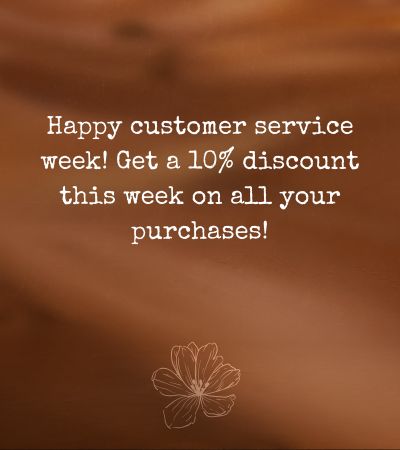 Customer service week messages sample