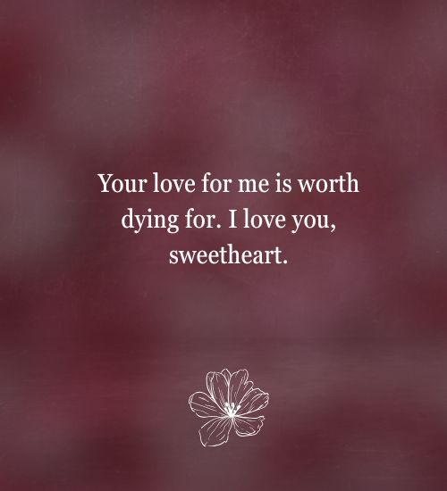 Dying For Love Quotes