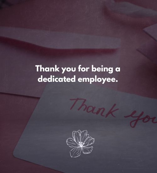 Employee Thank You Messages