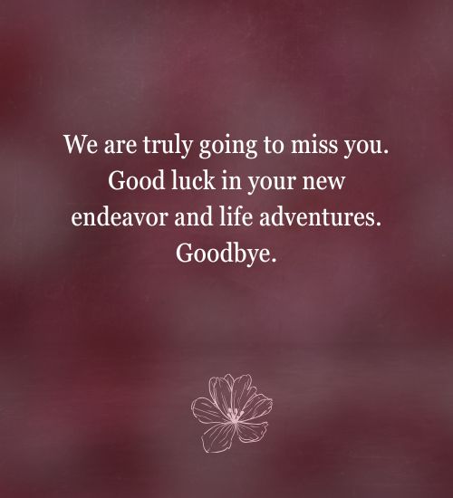 Farewell Messages for Employee