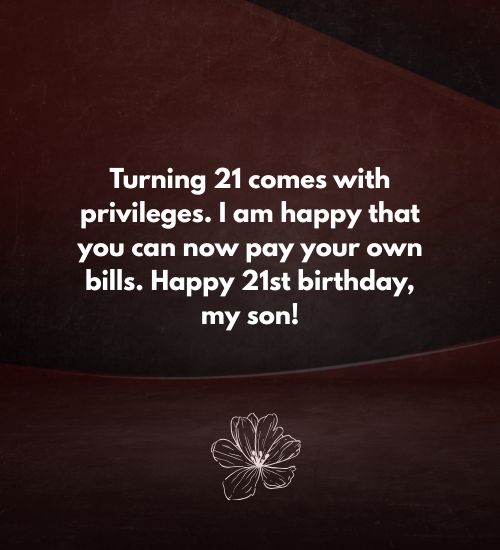 Funny 21st Birthday Quotes For Son