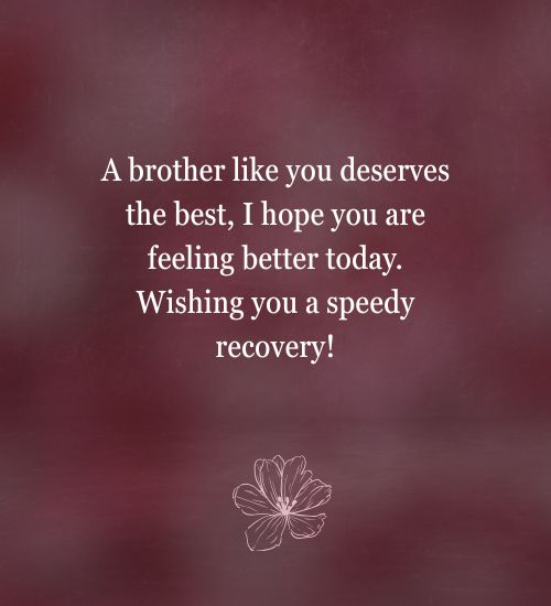 Get Well Soon Brother Messages