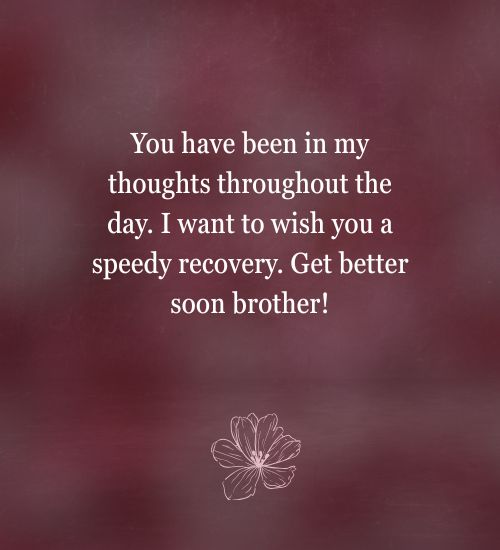 Get Well Soon Brother Wishes