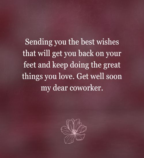 Get Well Soon Messages for Coworker