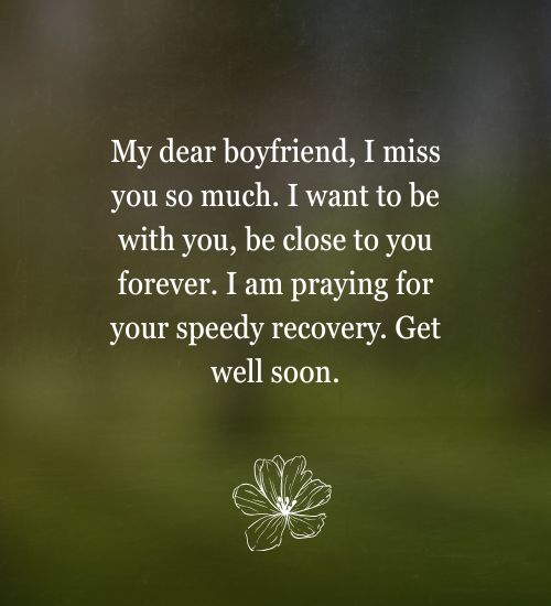 Get Well Soon Messages for Long Distance Boyfriend