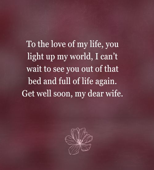 Get Well Soon Messages for Wife