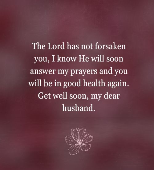 Get Well Soon Prayer Message for Husband