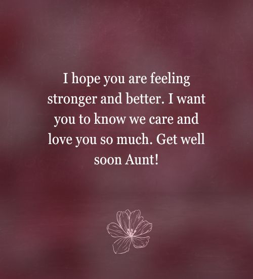 Get Well Soon Wishes for Aunt