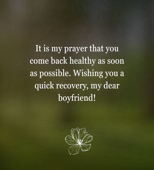Get Well Soon Wishes for Boyfriend