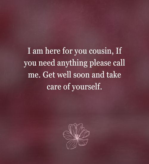 Get Well Soon Wishes for Cousin