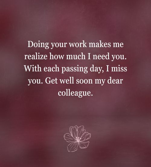 Get Well Wishes for Coworker
