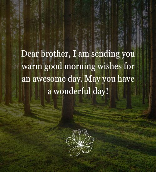 Good Morning Messages For Brother Far Away
