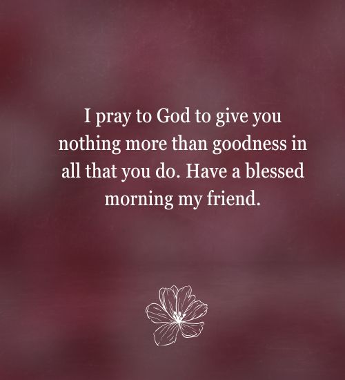Good Morning Prayer Message for a Friend