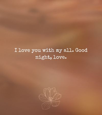 Good Night Love Wishes
