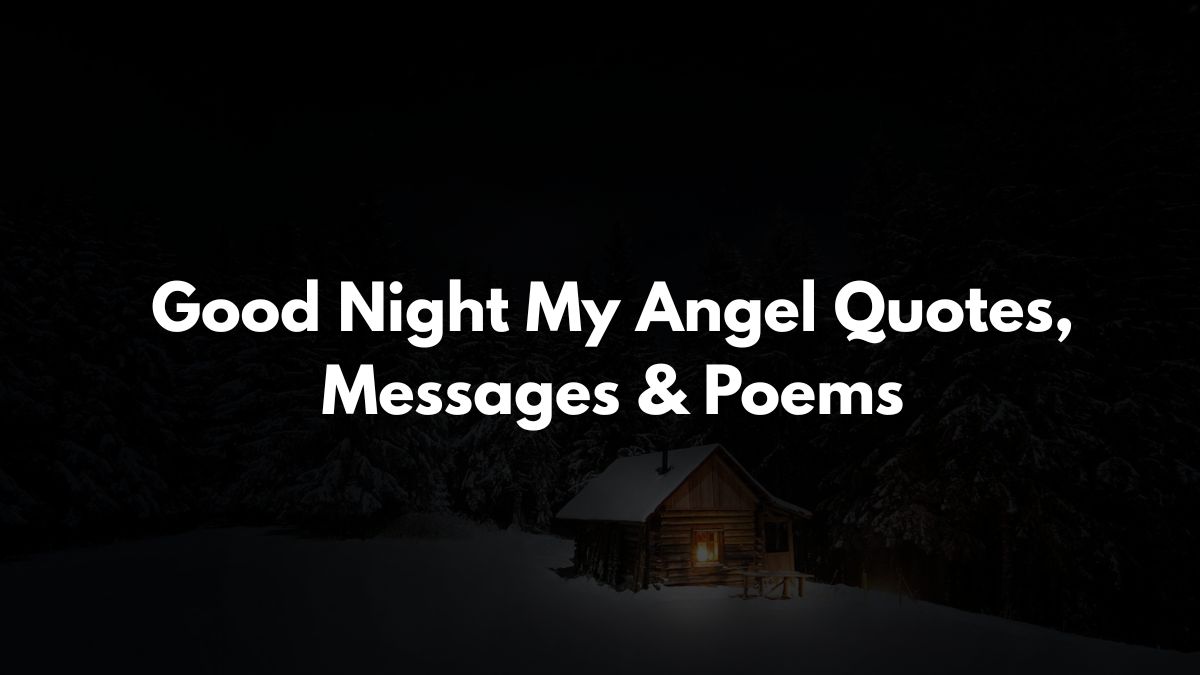 Good Night My Angel Quotes, Messages & Poems