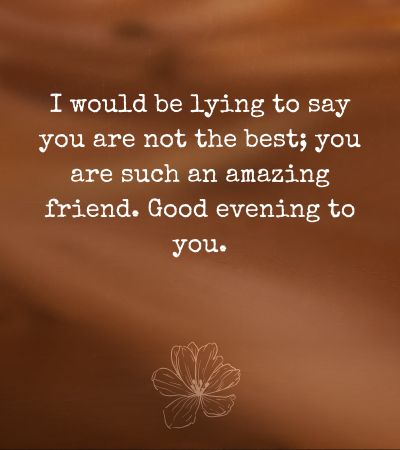 Good evening message to my friend